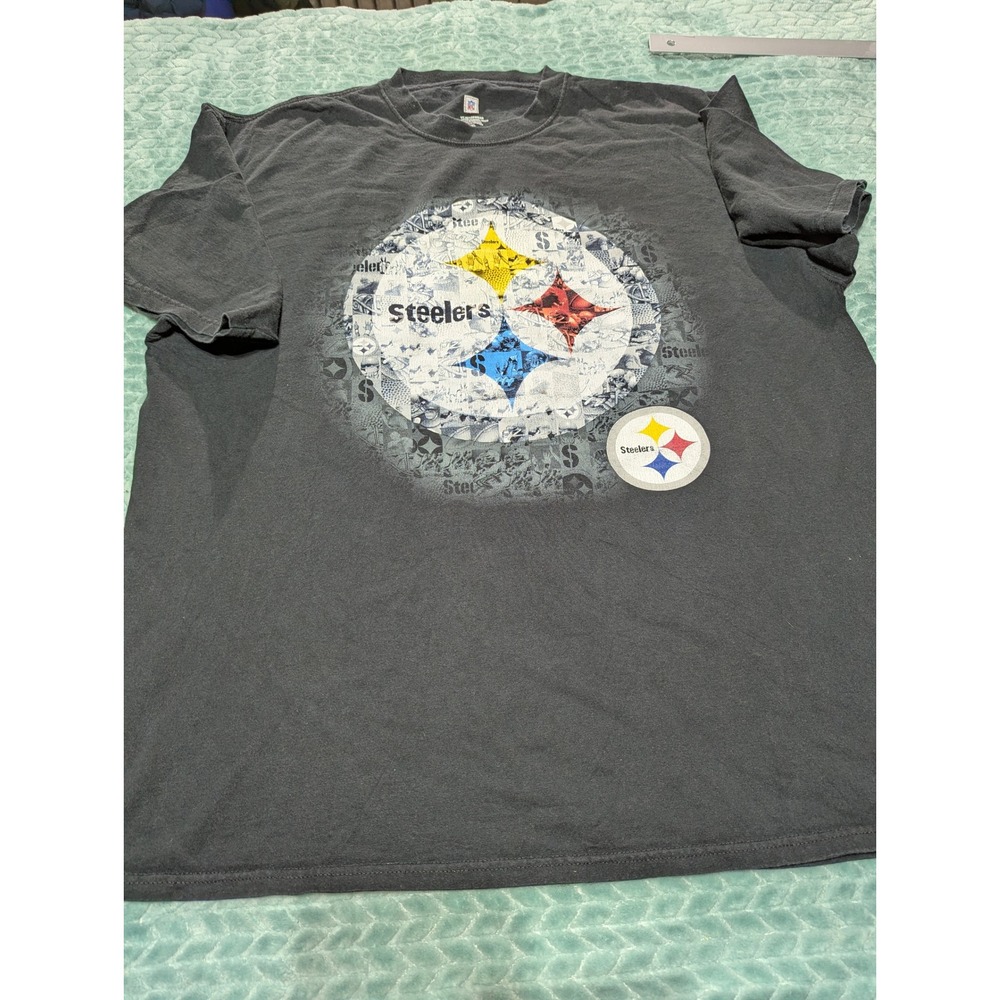Pittsburgh Steelers NFL Graphic T-Shirt Mens 2XL Black VF Imagewear‎ Cotton Tee